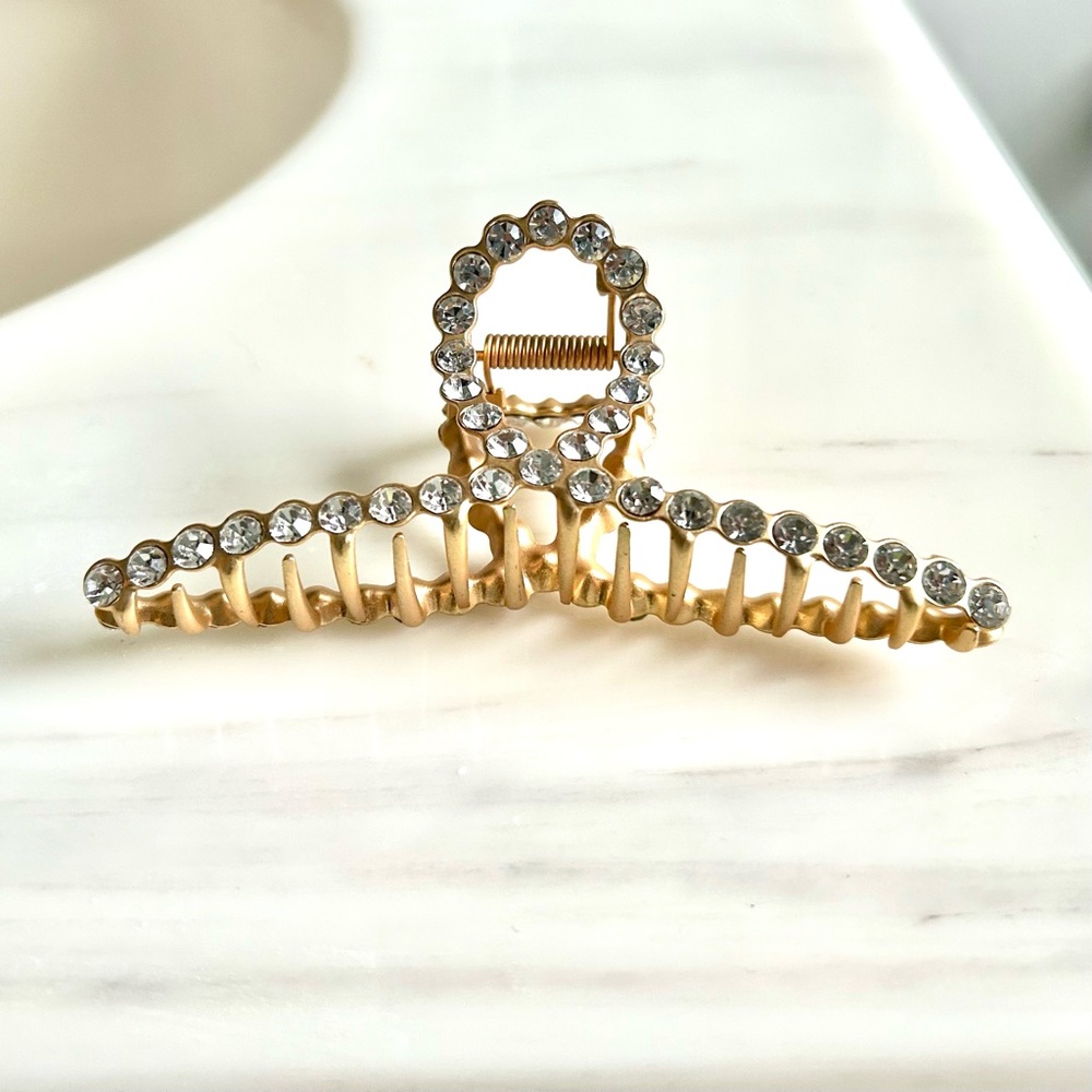 Anthropologie crystal claw clip